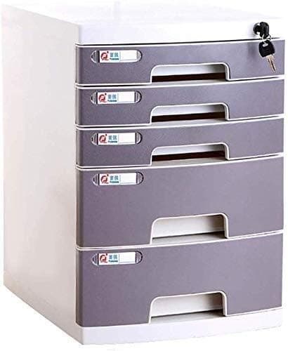 MHJKHG File cabinets Flat Flat Flat File Desktop Storage Box Furniture Archive Cabinet 4/5 Drawers, with Lock High Capacity Can Store A4 Files,5-Layers Bookcase,1