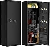 INTERGREAT 14-16 Gun Safe, Large Gun Safe for Rifles and Pistols, Quick Access Rifle Safe with 3 Removable Gun Racks and 4 Pistol Pockets, Digital Gun Cabinet with Dual Alarm and Mute Mode