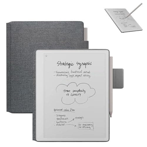 Case for Remarkable Paper Pure Tablet, Linen Texture Folio Cover with Magnetic Closure, Auto Wake/Sleep, Slim Protective Tablet Case with Pencil Holder,Gray