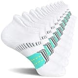 suaskk Womens Athletic Cushioned Anti-Blister Comfort Running Ankle Socks 5 Pairs