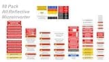 2023 NEC Microinverter Reflective 88 Labels Value Pack Premium Solar PV System Labels UV Resistant Solar PV Stickers Photovoltaic System Warning Label Durable UV Ink Printed