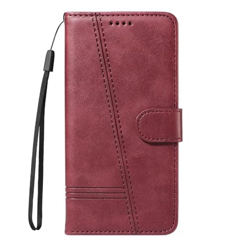 ZXL Case with Card Holder for HuaweiMate 10 Lite Wallet Case Flip Notebook Design Phone Case with Stand Magnetic Closure Shockproof Full Protection Case Cover Red