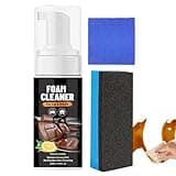 All Purpose Foam Spray, Car Seat Cleaner Liquid, 100ml Press Bottle with Soft Pump, Auto Fabric Stain Eraser, Upholstery Washer with Fast Acting Fluid, Home Carpet Cleaner for Floor Mats