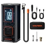 WOLFBOX 150PSI Heavy Duty Tire Inflator Portable Air Compressor,Double- cylinder 45LPM Fast Air Pump for Car Tires,3.5'' LED Display,20'' Hose,Air Compressor for Car,Pickup Truck,Bike