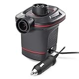 INTEX QuickFill 12 Volt DC Electric Pump – Includes 3 Interconnecting Nozzles – Sleek and Compact Design – 650 L/Min Air Flow – Outdoor Use