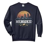 Retro Milwaukee Landscape Vintage Souvenir Comfort Colors Adult Sweatshirt