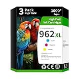 Caelum 962XL High Yield Ink Cartridge Replacement for Combo Pack HP 962 XL HP962 to Use with HP Officejet Pro 9010 9010e 9015 9015e 9018 9018e 9020 9022 9025e (3 Pack, Cyan Magenta Yellow)