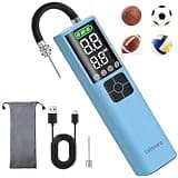 Calmara Z10 Electric Ball Pump for Sport Ball,2000mAh 15 PSI Portable Automatic Air Pump Fast Ball Inflator with 2 Needles,Precise Pressure Gauge for Basketball Football Volleyball Soccer