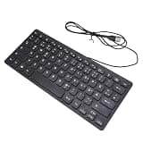 Zunate Minority Language USB Wired Keyboard, 1.35M Cable, 78-Key Compact Layout, Etched Keys, Design, Multimedia Shortcut Buttons for Laptop, PC (German)