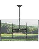 Ceiling TV Mount for 26-65 inch TVs, Heavy Duty Full Motion Hanging TV Bracket with Height Adjustment, Tilt & 360° Swivel, Holds up to 99 lbs, Max VESA 400x400mm, for Flat/Sloped Ceilings, Black