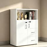 YCZYCZ Lateral File Cabinet with Lock, Metal Office Storage Cabinet, 2 Drawer Lateral File Cabinets for Home Office, A4 Letter Size, Heavy Duty Steel Filing Cabinet for Documents Storage