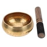 Tibetan Singing Bowls 1 Set Flat Bottom Singing Bowl Meditation For Yoga Spiritual Therapy Copper Sound Buddhism Supply