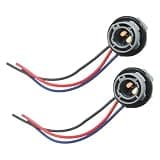 QQWD 2PCS 1157 LED Bulb Socket Plug, 2057 2357 7528 Brake Light Turn Signal Light Socket Holder Rear Tail Light Socket Harness, Pre-Wired Wiring Base Plug Adapter Connector for Cars, Trucks, SUVs