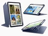 Bokeer for iPad (A16) 11th Case 11 Inch 2025, iPad 10th Case 10.9 Inch 2022,Vertical Stand, Multiple Horizontal Angles Kickstand, Smart Cover with Pencil Holder, Deep Blue
