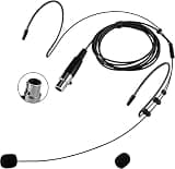 FosFun Ear-Hung Microphone, Head-Mounted TA4F mini XLR Interface, Light and Portable Body, Suitable for lectures and interviews. Black