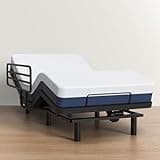 AbyssZen Adjustable Twin XL Bed Base with Extended Safety Rail (34" Long), Electric Ergonomic Base for Comfort & Safety – Ideal for Seniors, Home Care & Hospital Use at Home