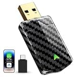 PTGTO Wireless CarPlay Adapter, Convert Wired to Wireless, Fast Auto Connect and No Lag, Plug & Play USB with Gold-Plated Connector, Carbon Fiber Design, Compatible with iPhone 6 or Above
