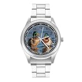 FodPand Mens Stainless Steel 3-Hand Analog Watch Easy Reader 40mm Dial