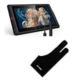 XPPen Artist 15.6 Pro V2 Drawing Tablet with Screen & Professional Artist Glove 2-Fingers Glove (Size S) Black
