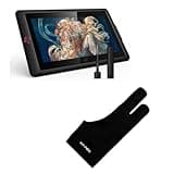 XPPen Artist 15.6 Pro V2 Drawing Tablet with Screen & Professional Artist Glove 2-Fingers Glove (Size S) Black