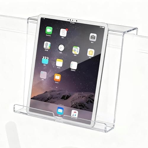 Depisuta Treadmill Tablet Holder, Acrylic Book Holder Exercise Bike Reading Stand, Acrylic Stand Reading Rack for Treadmill Book, Tablet, Magazines (Transparent)
