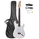 39 Inch Rosewood Fingerboard Electric Guitar,Electric Guitar Beginner Full Size Pick Up for Starter, with Bag, Picks, Capo, Strap, Cord,Allen Wrench, Tremolo Arm