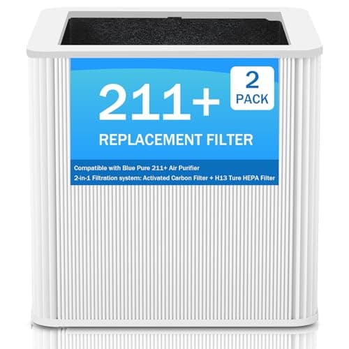 211+ Replacement Filter Compatible with 211+ Air Cleaner Purifier, Activated Carbon Replacement Filter and H13 True Hepa