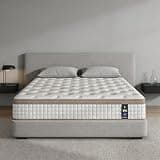 Queen Size Mattress 12 Inch, MOOA Cooling Hybrid Mattress in a Box with Memory Foam & Pocket Springs, Medium Firm Mattress for Pressure Relief, Motion Isolation, Extra Edge Support, Fiberglass Free