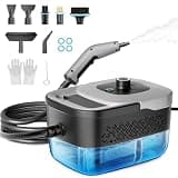Talooz Steam Cleaner, Portable Steam Cleaner for Home with 1800W High Pressure, 15s Heat-Up,1600ML Large Tank, Handheld Steam Cleaner for Cleaning Upholstery, Tile, Car, Bathroom, Grout, Floor (Black)