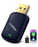 Mini Wireless CarPlay Adapter for Apple iPhone - Wired to Wireless Converter, 5GHz WiFi Zero-Lag Dongle, Stable Auto-Connect, Gold-Plated USB-A/C for All Wired CarPlay Cars 2016+, Plug & Play