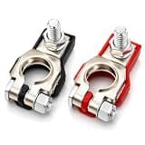 Zhhefxz 2PCS Battery Terminal Connectors for Hyundai Entourage Eon Equus Centennial Galloper, Copper Positive Negative Battery Cable Terminal Top Post Clamp Set, Easy Install, Car Accessories