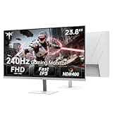KTC 24 Inch 240Hz Gaming Monitor, FHD 1080p PC Computer Monitor with Fast IPS Panel, 1ms Adaptive Sync, HDR400, 116% sRGB, HDMI/DP/USB2.0 Port, Tilt Adjustment, VESA, Eye Care, White, H24F7