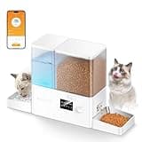 Rojeco 36Cups/8.5L WiFi Automatic Cat Feeder and Gravity Water Dispenser,Stainless Steel Bowls 2-in-1 Large Capacity 5L Food Dispenser with APP and 3.5L Water Fountain for Pets,Dogs,Puppies,Kittens
