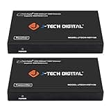 J-Tech Digital Long Range HDMI Extender Over Cat6 150m/492ft HDBaseT 1080P Extender PoC, Bi-Directional IR, Supports Dolby Digital, DTS, with EDID, CEC, & RS-232 Passthrough (JTECH-HDT150)