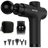 Youdgee Massage Gun, Deep Tissue Percussion Muscle Massager for Pain Relief, Handheld Electric Back & Neck Massager with 30 Speeds and 6 Massage Heads for Athletes, Men & Women