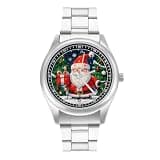 FodPand Mens Stainless Steel 3-Hand Analog Watch Easy Reader 40mm Dial