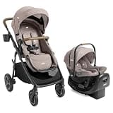 Joie Baby, Ginger DLX Travel System, 4-in-1 Stroller & Car Seat, Includes Lightweight Rue Infant Car Seat (Mocha)