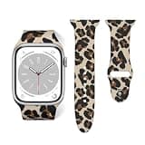 Sport Band Compatible with Apple Watch 38mm 40mm Replacement Soft Cheetah Leopard Print Silicone Strap Wristbands