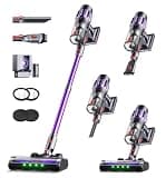 Cordless Vacuum Cleaner,Upgraded 650W 55KPA 90Mins Cordless Stick Vacuum with Smart Display,1.8L Cup,V-Shaped Anti-Tangle Brush,Wall Mount Charging,Self-Standing Vacuum Cleaners for Home,Floor,Carpet