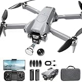 ASFSFQ PRO Drone with Camera for Adults 4K,Brushless Motors Drone for Kids Beginners,40mins Flight Time with 2 Batteries,FPV Foldable RC Quadcopter,Toys Gifts for Teen Boys Girls, Beginner(Grey)