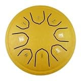 Steel Tongue Drum, Steel Tongue Drum 4.5 Inch 8 Tone Rhythms Portable Hand Drums Sound Ethereal Beginner Music Percussion(Brown)