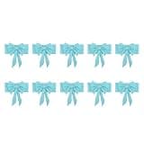 Mtlavishness 10pcs Chair Sashes for Wedding Elastic Chair Bows Sashes Universal Decorative for Party Ceremony Reception Banquet Decorations (Blue)