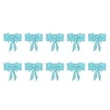 Mtlavishness 10pcs Chair Sashes for Wedding Elastic Chair Bows Sashes Universal Decorative for Party Ceremony Reception Banquet Decorations (Blue)