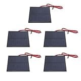 GOTOTOP Mini Solar Panel Polysilicon Power Board Module 5.5V 0.88W 90 X 80mm with 30cm Cable for Solar Lawn Lights Landscape Lighting Phone Charging Outdoor Use
