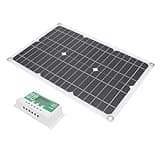 Omquot 20W Solar Panel Kit, Monocrystalline Lightweight Portable Charger for Camping, RV, ABS Material, 42 X 28 Cm