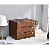 ntumLeap Wooden Desk File Cabinet with Lock,A4 Document Storage Solution for Office & Home,No Assembly Required,Secure for Papers & Supplies,B-3 Layer