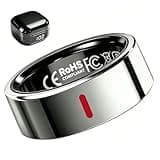 Kuxlagz Smart Ring for Men & Women, Titanium Health Ring with Heart Rate (HRV), SpO2, BP and Stress, Sleep & Activity Tracking, Waterproof, No Subscription Fee for Android & iOS (Elegant Silver, 7#)