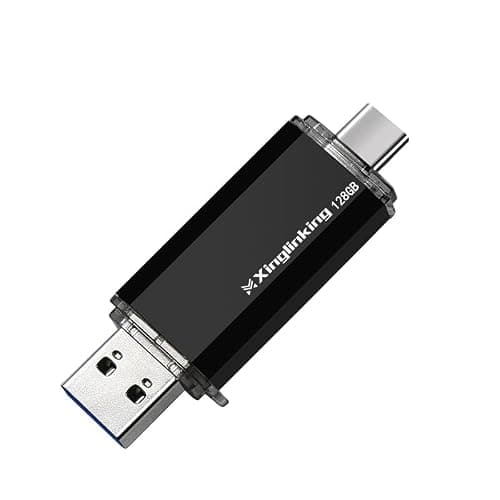 64GB Dual USB Flash Drive USB C & USB A 2-in-1, Thumb Drive for Type-C Phones, PC, External Storage for Photos/Videos/Files