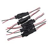 HEALEEP 5pcs 2 Pin Waterproof Male and Female Wire Connectors for Car and Motorcycle, Quick Connect Plastic Automotive Wiring Connectors for Lights and Speakers