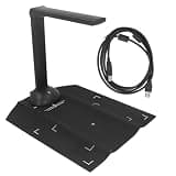 HaloVerde Book Document Scanner with 8MP Camera, 3672x2856 Resolution, Portable Foldable Design with LED Fill Light, Supports A3 and A4 Size for Office and School
